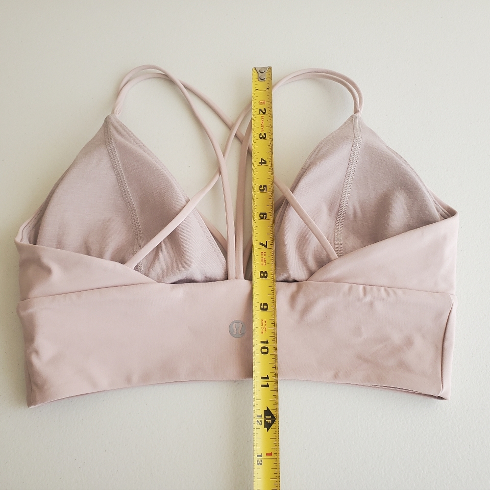 NWOT Lululemon removable pads padded light pink cream nude sports strap bra - Picture 3 of 5